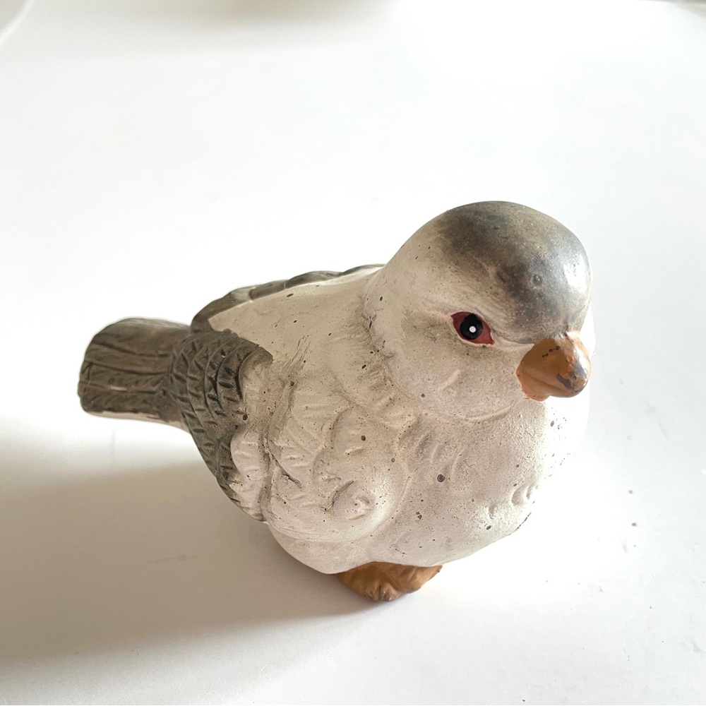 Vintage Rustic Terracotta Cottagecore Clay Bird Figurine Coquette Farmhouse